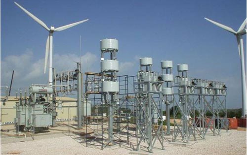 Capacitors installed b y Leecorp and Qvarx at Wigton Wind Farm, Jamaica.